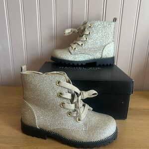 Rachel Zoe Kids Sparkly Lace-Up Boots - Gold